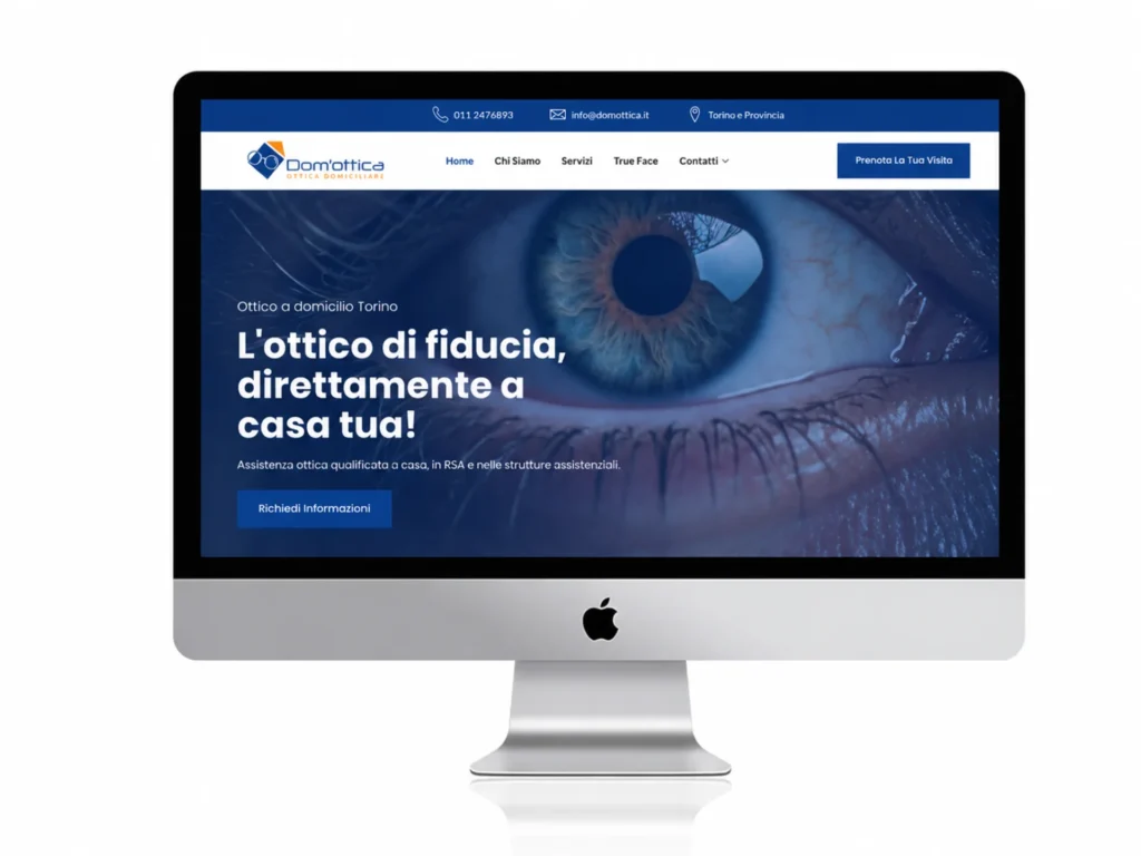 Sito web per Dom’ottica, ottico a domicilio a Torino
