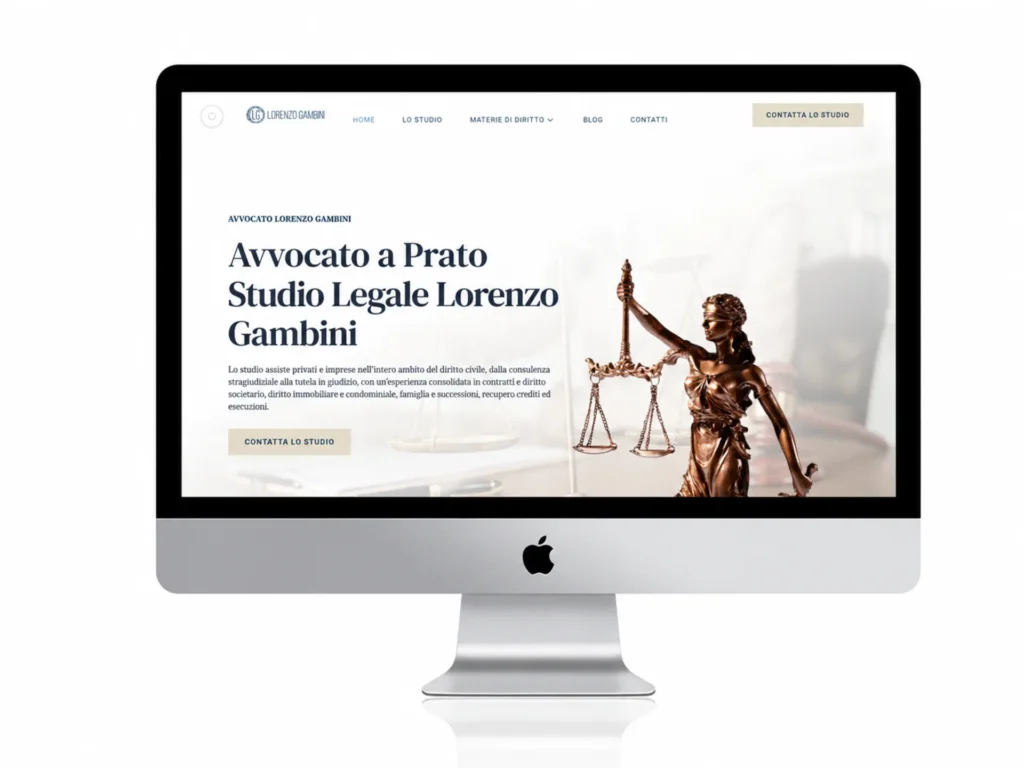 Sito web dello studio legale dell'avvocato Lorenzo Gambini